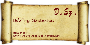Déry Szabolcs névjegykártya