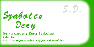 szabolcs dery business card